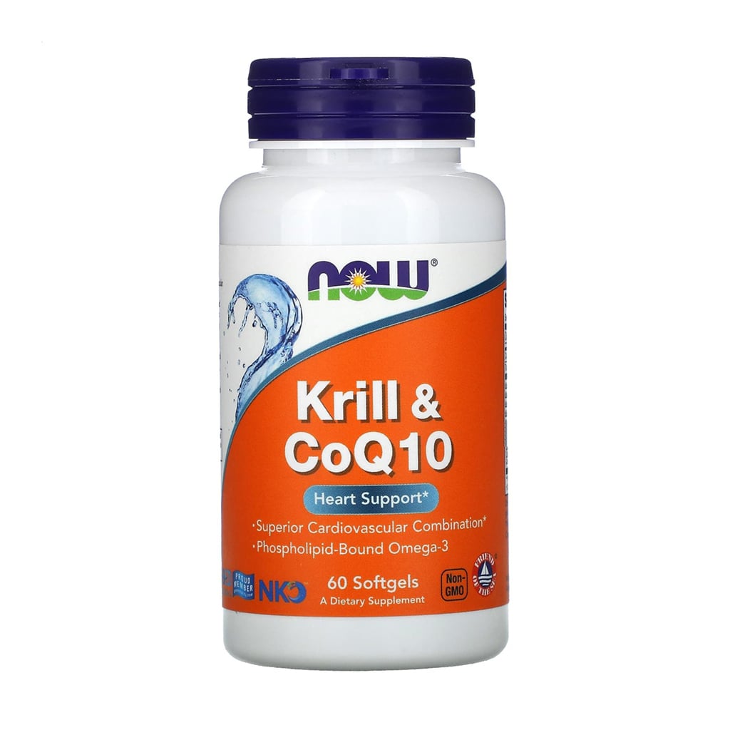 Олія криля та коензим Q10 NOW Foods Krill &amp; Q10, 60 гелевих капсул